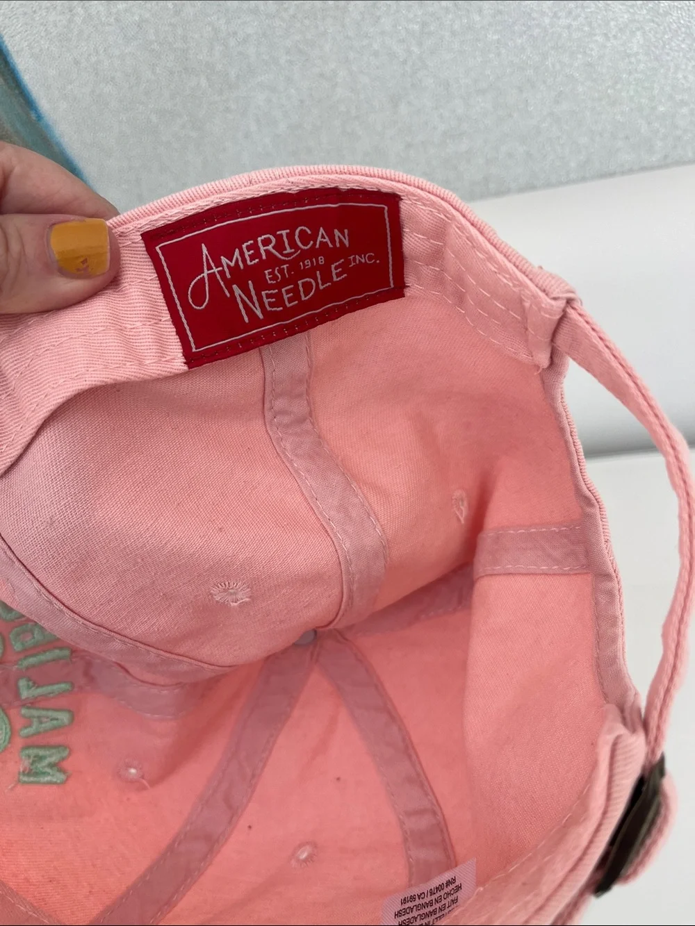 Urban Outfitters Malibu Tennis Club Pink Mint Green Embroidered Baseball Cap Hat